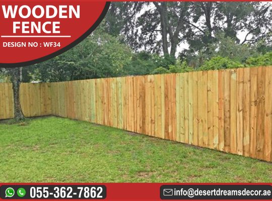 Natural Wood Fences Uae | Events Fence | Restaurant Fence | Car Privacy Fence.