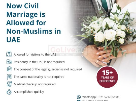 Civil marriage is allowed for non-Muslims in UAE