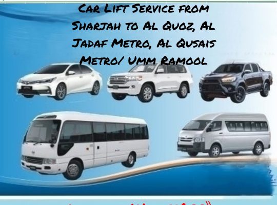 Carlift service from Sharjah to Al Quoz,Silicon Oasis,Al Jadaf