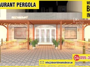 Restaurant Pergola Design | Dining Area Pergola | Sofa Pergola | Abu Dhabi | Dubai.