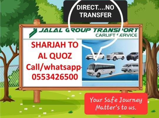 Carlift service from Sharjah to Al Quoz,Silicon Oasis,Al Jadaf