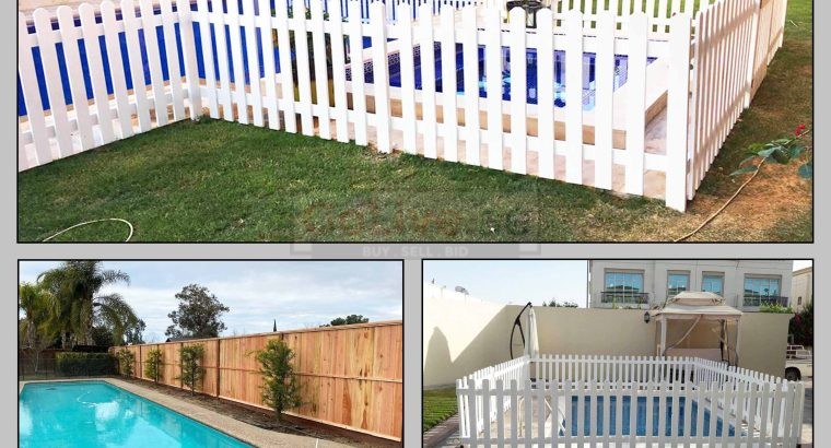 Solid Wooden Fence Dubai | Villa Privacy Fences | Free Standing Fence Suppliers in Uae.