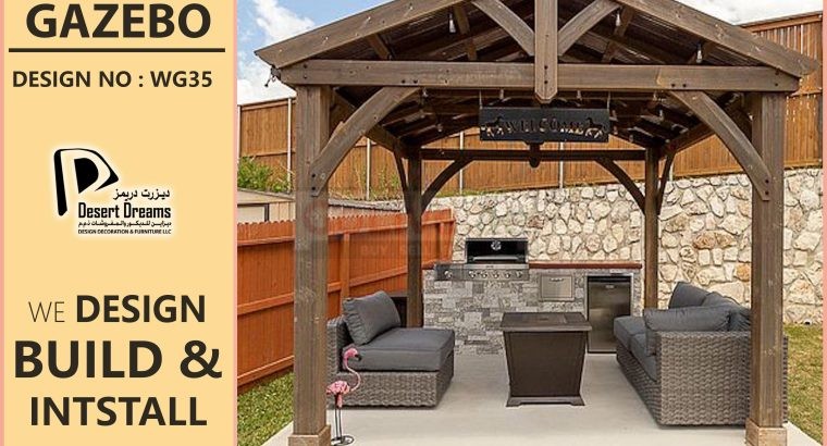 Wooden Gazebo Abu Dhabi | Solid Wood Gazebo | Gazebo Manufacturer Dubai.
