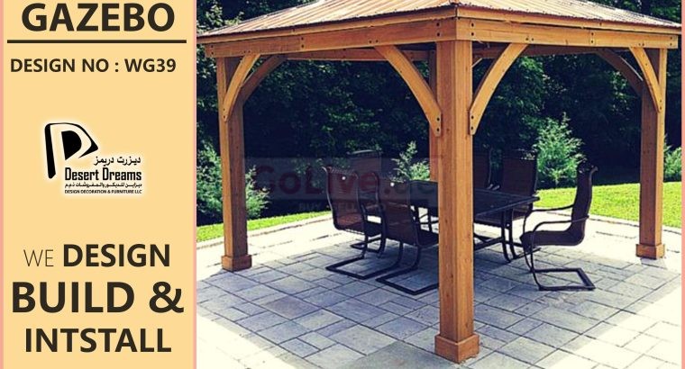 Wooden Gazebo Abu Dhabi | Solid Wood Gazebo | Gazebo Manufacturer Dubai.