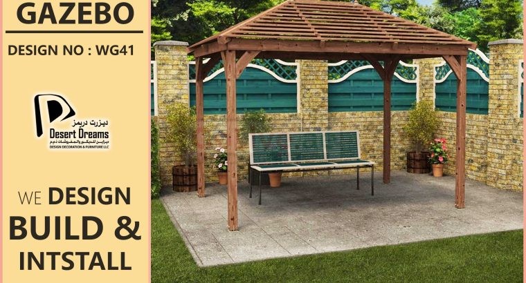 Wooden Gazebo Abu Dhabi | Solid Wood Gazebo | Gazebo Manufacturer Dubai.