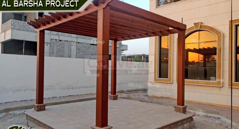 Pergola Suppliers | Wooden Pergola | Garden pergola in Abu Dhabi