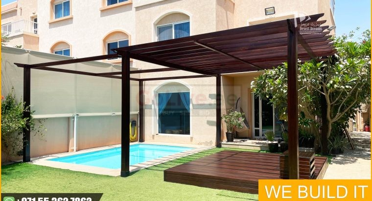 Restaurant Pergola Design | Dining Area Pergola | Sofa Pergola | Abu Dhabi | Dubai.