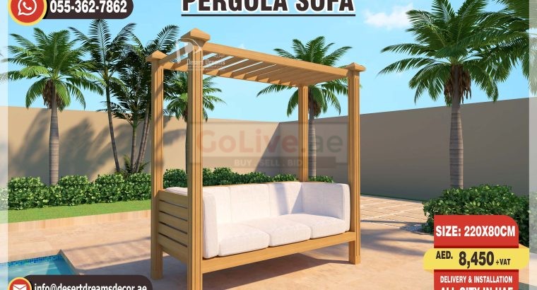 Restaurant Pergola Design | Dining Area Pergola | Sofa Pergola | Abu Dhabi | Dubai.