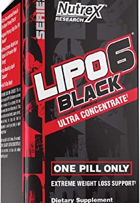 Nutrex Research Lipo-6 Black Ultra Concentrate | Thermogenic Energizing Fat Burner Supplement, Increase Weight Loss, Energy & Inte