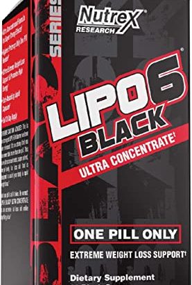 Nutrex Research Lipo-6 Black Ultra Concentrate | Thermogenic Energizing Fat Burner Supplement, Increase Weight Loss, Energy & Inte