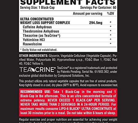 Nutrex Research Lipo-6 Black Ultra Concentrate | Thermogenic Energizing Fat Burner Supplement, Increase Weight Loss, Energy & Inte