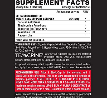 Nutrex Research Lipo-6 Black Ultra Concentrate | Thermogenic Energizing Fat Burner Supplement, Increase Weight Loss, Energy & Inte