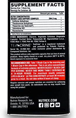 Nutrex Research Lipo-6 Black Ultra Concentrate | Thermogenic Energizing Fat Burner Supplement, Increase Weight Loss, Energy & Inte