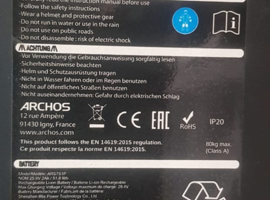 Archos electric scooters for sale