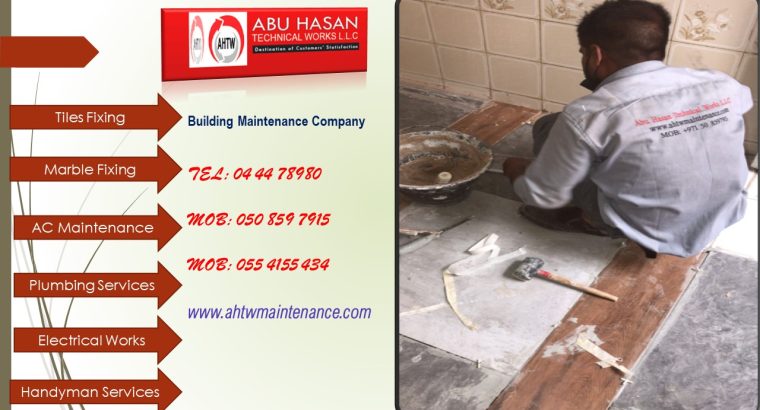 Ac Repair,Plumbing Services,Electrical,Carpentry,Masonry,Wall Painting ,Tiles Fixing,Marble Fixing