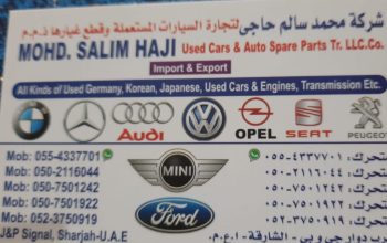 MOHD.SALIM HAJI USED CARS $ AUTO SPARE PARTS TR. (Used auto parts, Dealer, Sharjah spare parts Market)