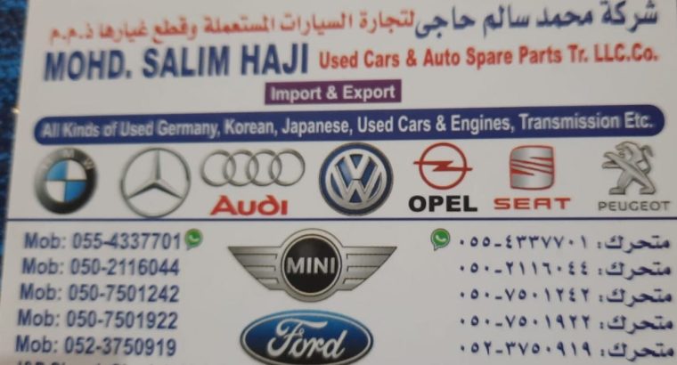 MOHD.SALIM HAJI USED CARS $ AUTO SPARE PARTS TR. (Used auto parts, Dealer, Sharjah spare parts Market)