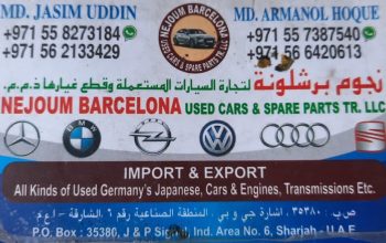 NEJOUM BARCELONA,AUDI, BMW,SEAT,VOLKSWAGE USED CARS & SPARE PARTS TR. ( Used auto parts, Dealer, Sharjah spare parts Market)