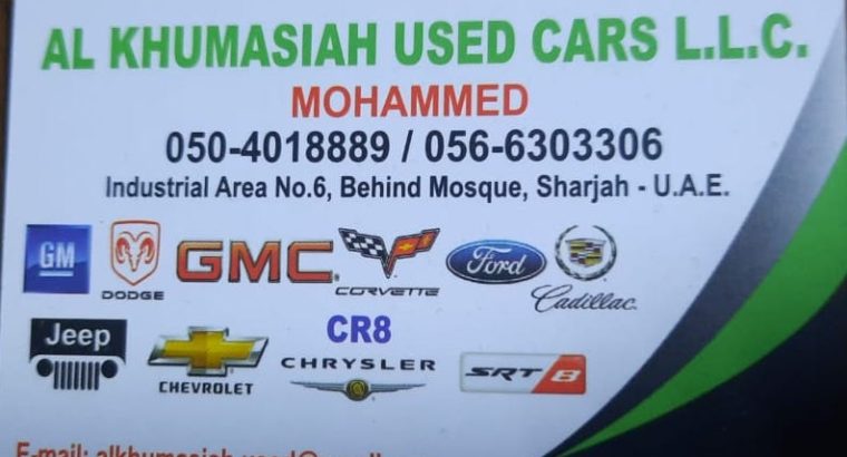 AL KHUMASIAH ,GMC, jEEP, USED CARS TR. (Used auto parts, Dealer, Sharjah spare parts Markets)