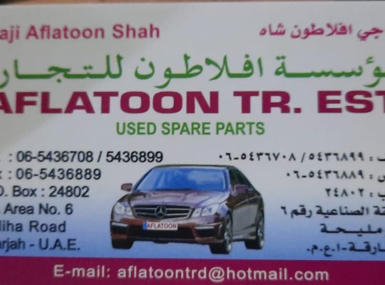 AFLATOON ,AUDI,FORD,PEUGEOT USED SPARE PARTS TR. (Used auto parts, Dealer, Sharjah spare parts Market)