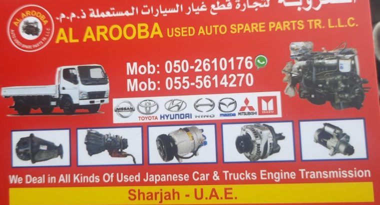 AL AROOBA USED MITSUBISHI AUTO SPARE PARTS TR. (Used auto parts, Dealer, Sharjah spare parts Market)