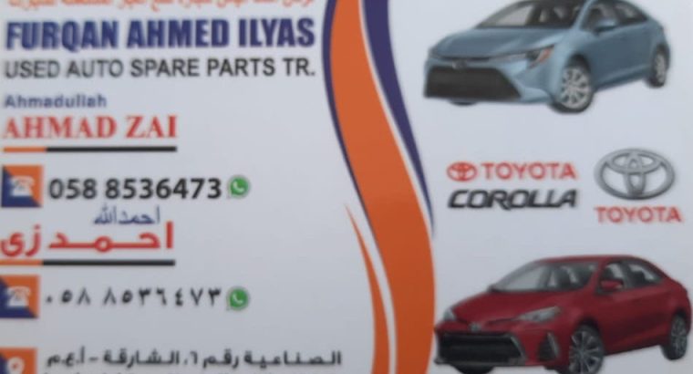 FURQAN AHMED ILYAS TOYOATA USED AUTO SPARE PARTS TR. (Used auto parts, Dealer, Sharjah spare parts Markets)