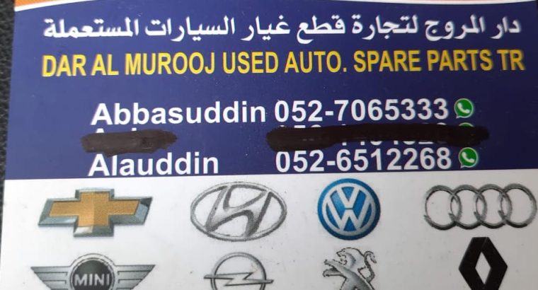 DAR AL MUROOJ ,AUDI,MINI,HYUNDAI,PEUGEOT,USED AUTO SPARE PARTS TR. (Used auto parts, Dealer, Sharjah spare parts Market)