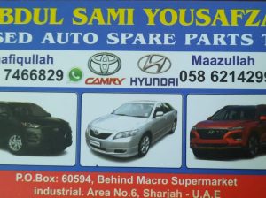 ABDUL SAMI YOUSAFZIA HYUNDAI TOYOTA USED AUTO SPARE PARTS TR. (Used auto parts, Dealer, Sharjah spare parts Markets)