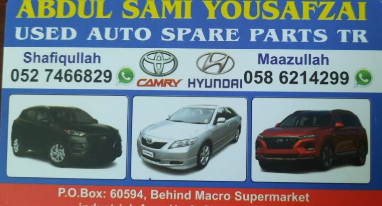 ABDUL SAMI YOUSAFZIA HYUNDAI TOYOTA USED AUTO SPARE PARTS TR. (Used auto parts, Dealer, Sharjah spare parts Markets)