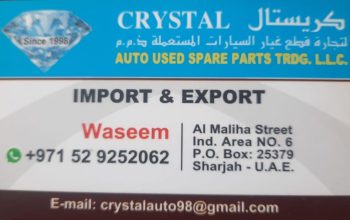 CRYSTAL AUTO USED BMW,LEXUS,NISSAN,TOYOTA SPARE PARTS TR. ( Used auto parts, Dealer, Sharjah spare parts Markets)