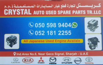 CRYSTAL AUTO USED KIA,LEXUS, NISSAN TOYOTA SPARE PARTS TR. ( Used auto parts, Dealer, Sharjah spare parts Markets)