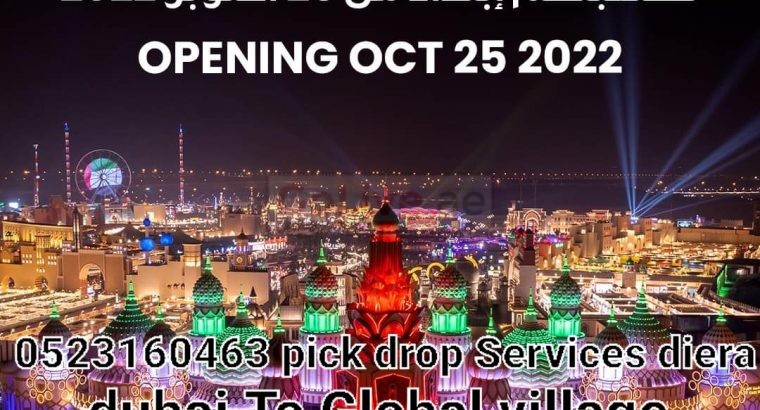 Carlift Service pick drop Service diera bur Dubai Karama satwa To Global village