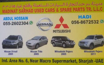 MADINAT SARHAD USED NISSAN, MITSUBISHI CARS & SPARE PARTS TR. (Used auto parts, Dealer, Sharjah spare parts Markets)