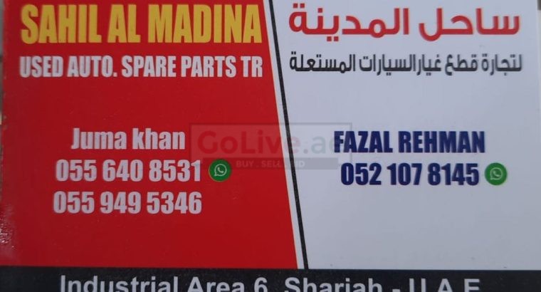 SAHIL AL MADINA TOYOTA USED AUTO SPARE PARTS TR. (Used auto parts, Dealer, Sharjah spare parts Markets)