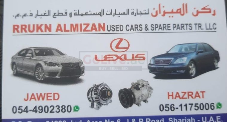 RRUKN ALMIZAN USED LEXUS CARS & SPARE PARTS TR. ( Used auto parts, Dealer, Sharjah spare parts Markets)