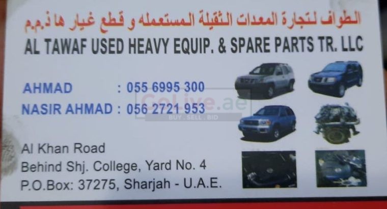 AL TAWAF USED NISSAN, HEAVY EQUIO. & SPARE PARTS TR. (Used auto parts, Dealer, Sharjah spare parts Markets)