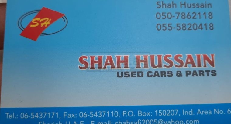 SHAH HUSSAIN USED HONDA,MAZDA,NISSAN,TOYOTA CARS & SPARE PARTS TR. ( Used auto parts, Dealer, Sharjah spare parts Markets)