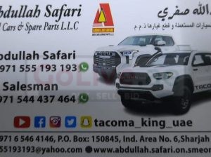 ABDULLAH SAFARI USED TOYOTA CARS & SPARE PARTS TR. (Used auto parts, Dealer, Sharjah spare parts Markets)