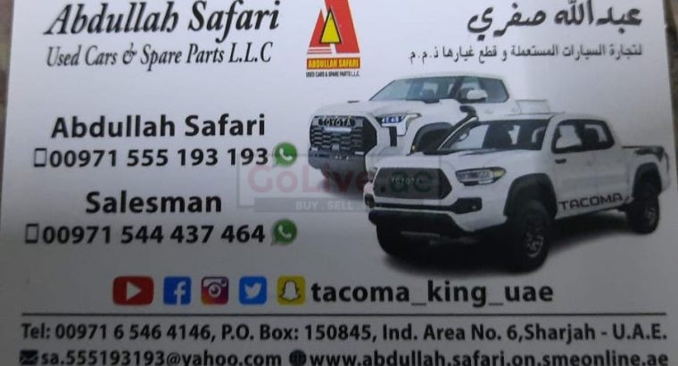 ABDULLAH SAFARI USED TOYOTA CARS & SPARE PARTS TR. (Used auto parts, Dealer, Sharjah spare parts Markets)