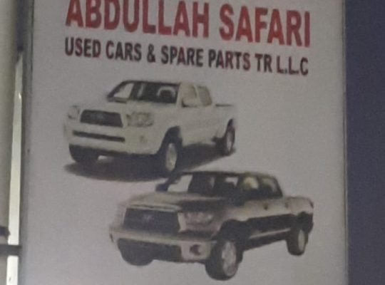 ABDULLAH SAFARI USED TOYOTA CARS & SPARE PARTS TR. (Used auto parts, Dealer, Sharjah spare parts Markets)