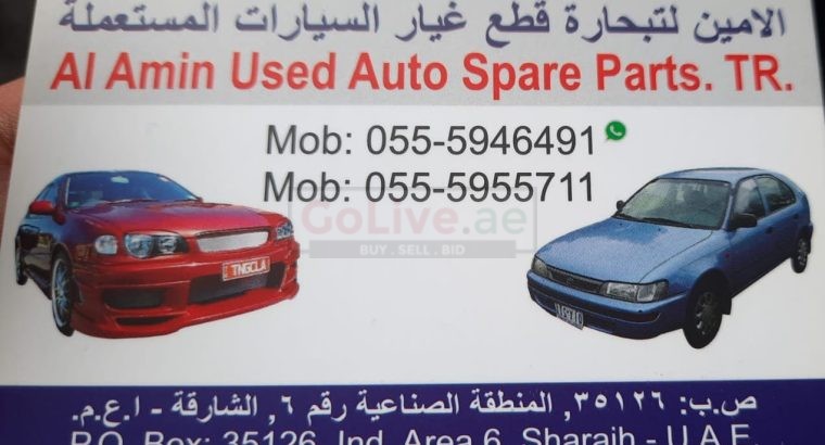 AL AMIN USED AUTO. TOYOTA SPARE PARTS, TR (Used auto parts, Dealer, Sharjah spare parts Markets)