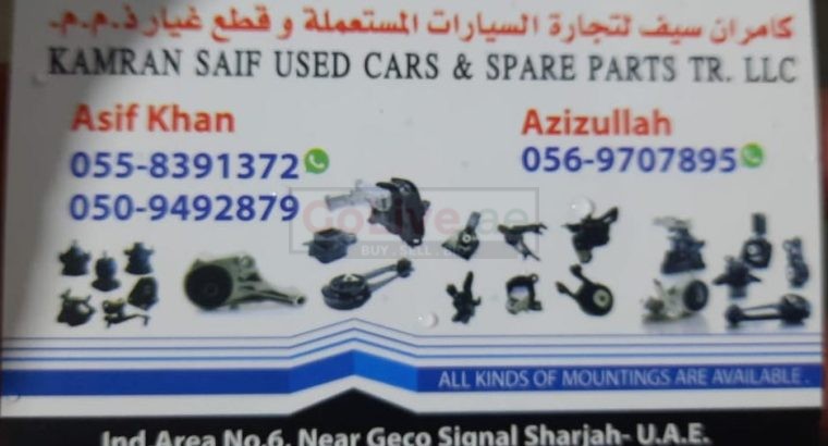 KAMRAN SAIF USED HONDA, NISSAN, TOYOTA CARS & SPARE PARTS (Used auto parts, Dealer, Sharjah spare parts Markets)