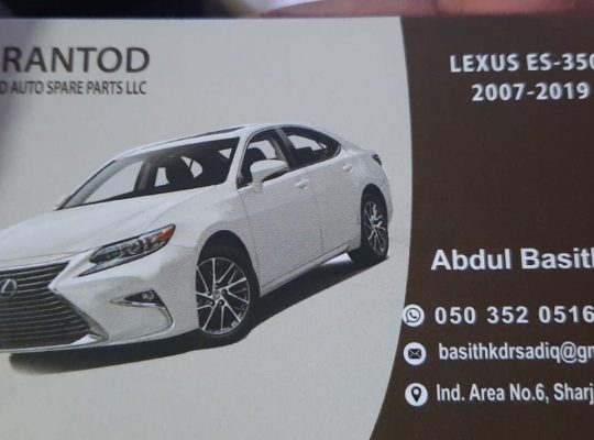 BRANTOD USED LEXUS SPARE PARTS TR (Used auto parts, Dealer, Sharjah spare parts Markets)