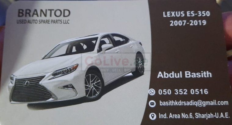 BRANTOD USED LEXUS SPARE PARTS TR (Used auto parts, Dealer, Sharjah spare parts Markets)