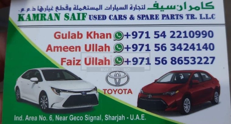 KAMRAN SAIF USED TOYOTA CARS & SPARE PARTS (Used auto parts, Dealer, Sharjah spare parts Markets)