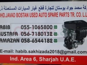 MOHD.JAVAD BOSTAN USED TOYOTA AUTO SPARE PARTS TR (Used auto parts, Dealer, Sharjah spare parts Markets)