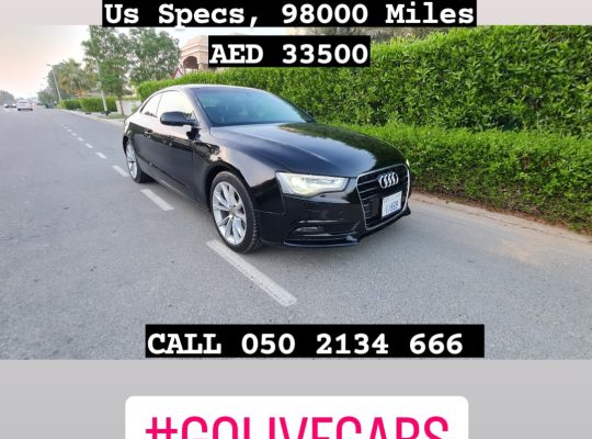 AUDI A5 2013, 2.0L, TOP OF THE LINE, USA SPECS FOR SALE CALL 050 2134666