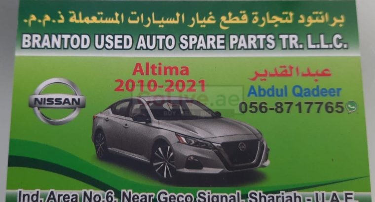 BRANTOD USED NISSAN AUTO SPARE PARTS (Used auto parts, Dealer, Sharjah spare parts Markets)