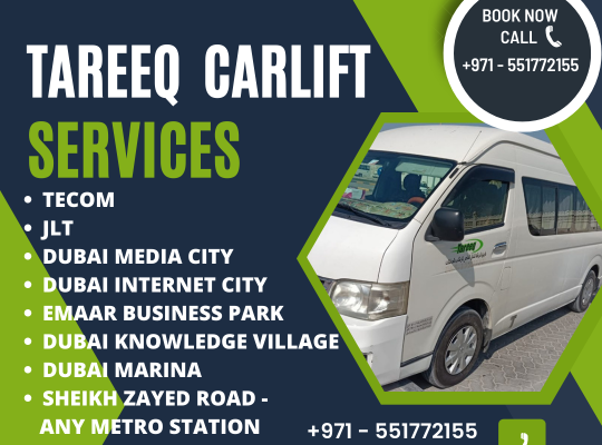 Car lift sharjah to JLT Media city Tecom