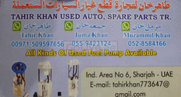 TAHIR KHAN USED FORD,HONDA,LEXUS,TOYOTA AUTO SPARE PARTS TR. (Used auto parts, Dealer, Sharjah spare parts Markets)